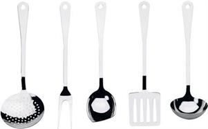 SET 5 UTENSILI CUCINA INOX