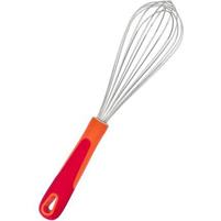 FRUSTA INOX MANICO PLASTICA ROSSO