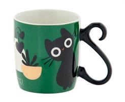 TAZZA MUG GATTO VERDE SCURO