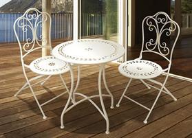 SET TAVOLO E 2 SEDIE PROVENCE BIANCO