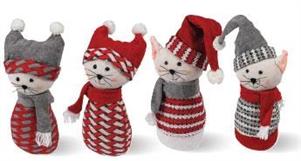 GATTO NATALE H30CM