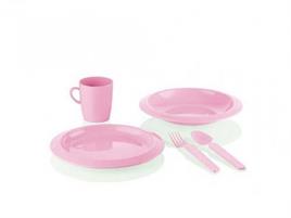 SET PAPPA 5PZ BABY BIMBA FORME CASA ROSA