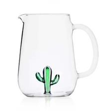 CARAFFA BROCCA VETRO CACTUS VERDE