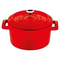 CASSERUOLA CC GHISA 24CM SMALTATA ROSSA 4,5LT