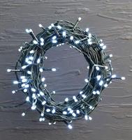 100 LED BIANCO GHIACCIO 5MT FILO VERDE