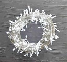 100 LED BIANCO GHIACCIO 5MT FILO TRASPARENTE