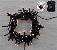 48 LED BIANCO CALDO 3,5MT TIMER A BATTERIA