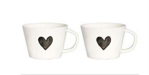 SET 2 TAZZE COLAZIONE CUORE