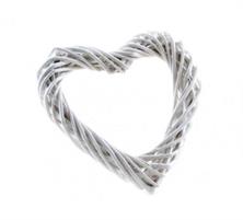 CUORE VIMINI BIANCO 25CM