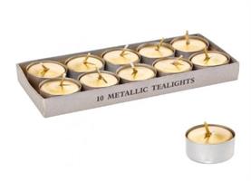 CONF 10 CANDELA TEALIGHT ORO