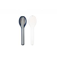 SET 3 POSATE INOX CON CUSTODIA BLU