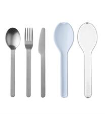 SET 3 POSATE INOX CON CUSTODIA