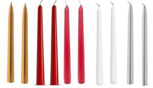 CANDELA CONICA 25CM SET 2PZ