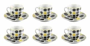 SET 6 TAZZE CAFFE' ITACA CON PIATTO