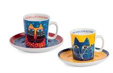 SET 2 TAZZE CAFFE' L.BURCH BLU