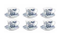 SET 6 TAZZE CAFFE' INGLESE CON PIATTO