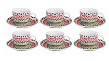 SET 6 TAZZE CAFFE' ELETTRA CON PIATTO