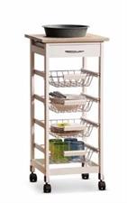 CARRELLO CUCINA MDF+PVC BIANCO 37X37X82H