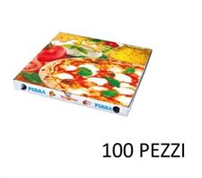 CONFEZIONE 100 CARTONI PIZZA 24CM DECORATI