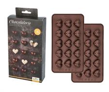 SET 2 STAMPI BARRA PRALINE A CUORE SILICONE