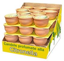 CANDELA CITRONELLA TERRACOTTA 7,5CM H4,5CM