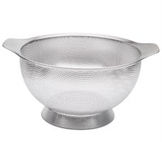 COLAPASTA ACCIAIO INOX MICROFORATO CON BASE 26CM