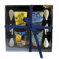 SET 4 TAZZE CAFFE CON CUCCHIAIO VAN GOGH