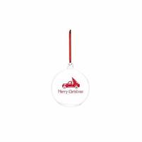 PALLINA 12CM MERRY CHRISTMAS ROSSO