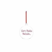 PALLINA 12CM CARO BABBO NATALE ROSSO