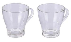 SET 2 MUGS VETRO TRASPARENTE