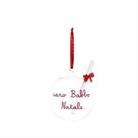 PALLINA 12CM CARO BABBO NATALE LETTERA