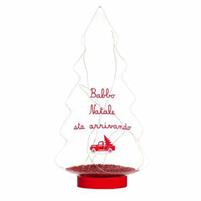 ALBERO LED BABBO NATALE STA ARRIVANDO 15X28